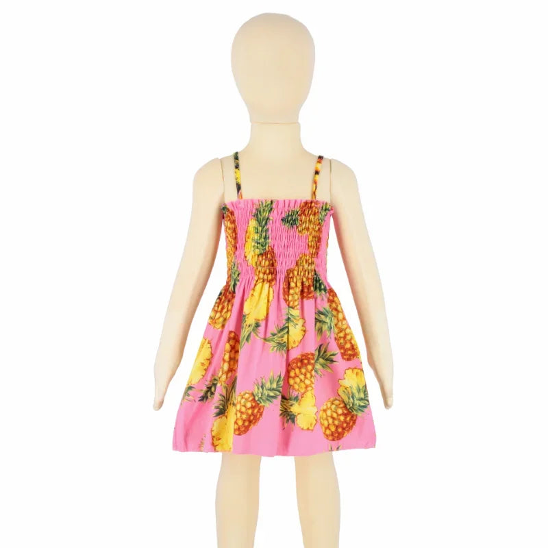 Summer Girls Princess Beach Dress – Strapless Floral Sleeveless Party & Casual Toddler Dress for Ages 1-6 Years