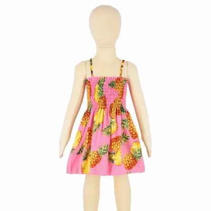 Summer Girls Princess Beach Dress – Strapless Floral Sleeveless Party & Casual Toddler Dress for Ages 1-6 Years