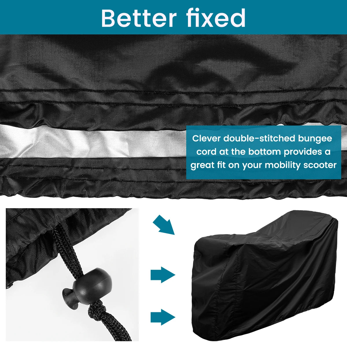 Waterproof Mobility Scooter & Wheelchair Cover – 190D Oxford Cloth Dust, Rain, Snow & Sun Protection