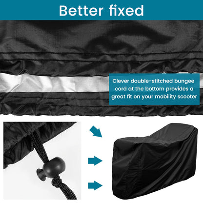 Waterproof Mobility Scooter & Wheelchair Cover – 190D Oxford Cloth Dust, Rain, Snow & Sun Protection