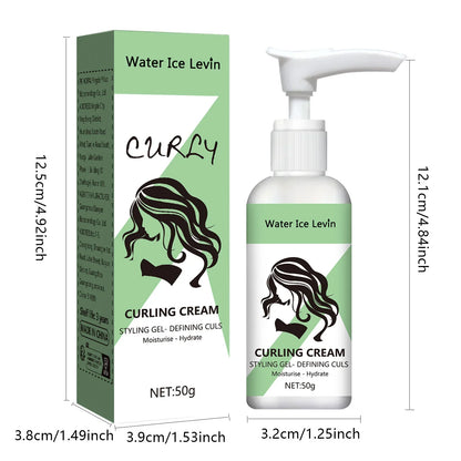 Curly Hair Styling Cream – Moisturizing & Smoothing Formula for Elasticity and Shine, Easy to Set