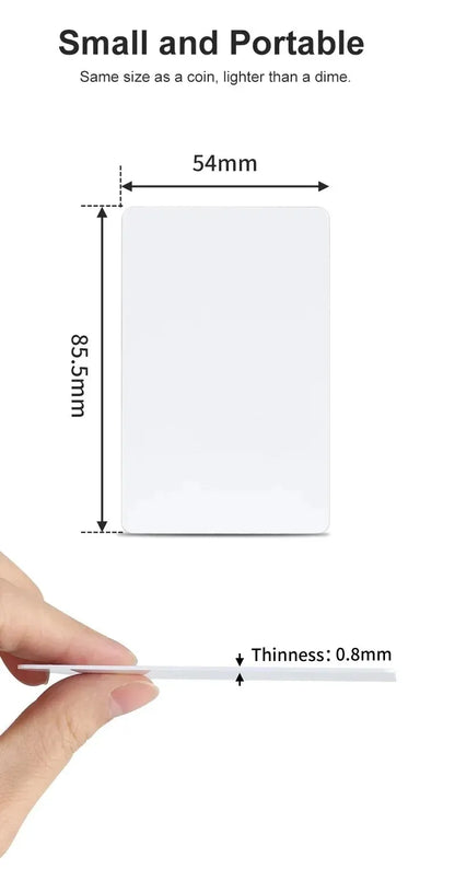 10/20PCS Rewritable 125KHz RFID T5577/5200/EM4305 Blank Access Control Cards – Smart Key Cards for Reading, Writing & Cloning