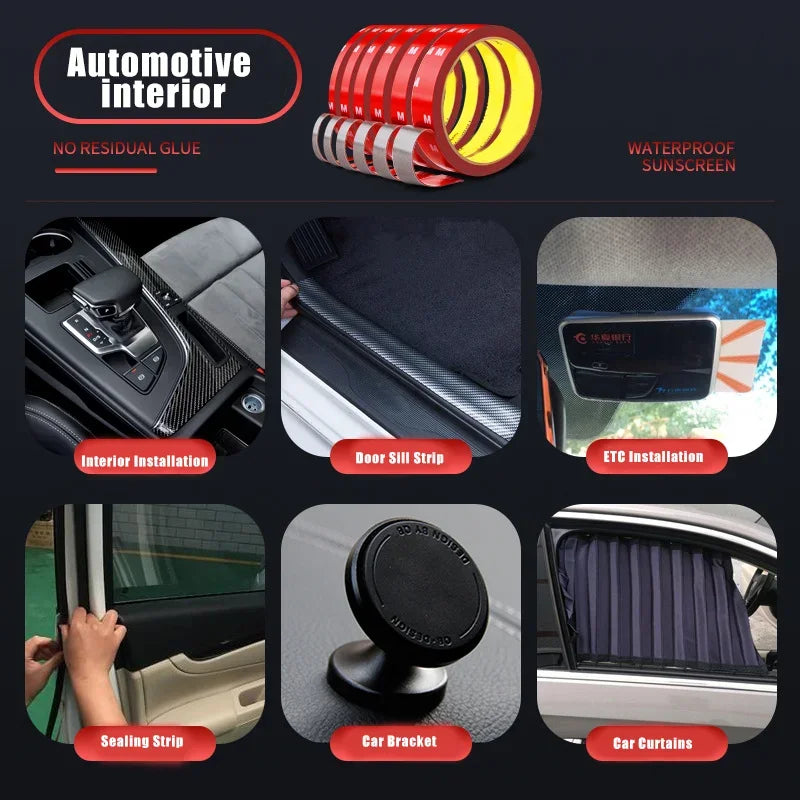300CM Extra Strong Double-Sided Tape – High Viscosity Adhesive for Car Mounting & Fixing, Tear-Off Without Traces