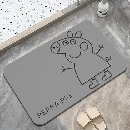 Diatom Mud Bathroom Floor Mat – Dirt-Resistant, Water-Absorbing, Non-Slip & Wear-Resistant for Bathtub & Sink