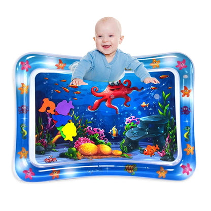Inflatable Red Octopus Water Play Mat for Toddlers - PVC Cushion for Early Education and Fun