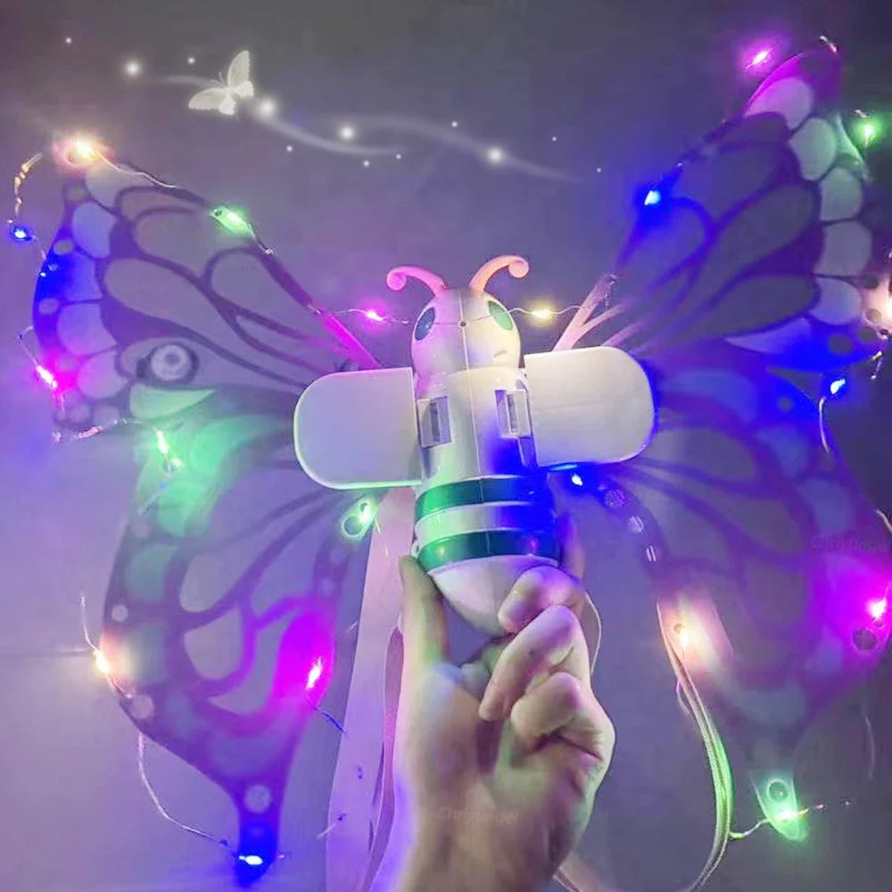 Electric Butterfly Fairy Wings with Lights — Moving Elf Angel Wings for Kids Cosplay & Dress Up