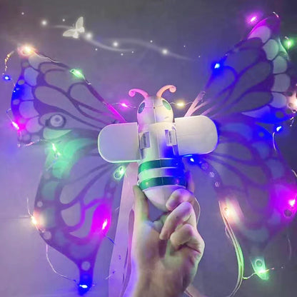Electric Butterfly Fairy Wings with Lights — Moving Elf Angel Wings for Kids Cosplay & Dress Up