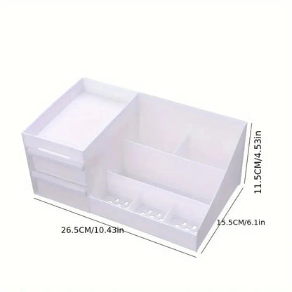 Drawer Style Cosmetic Storage Box – Desktop Dressing Table Organizer – Lipstick and Skincare Product Sorting Rack
