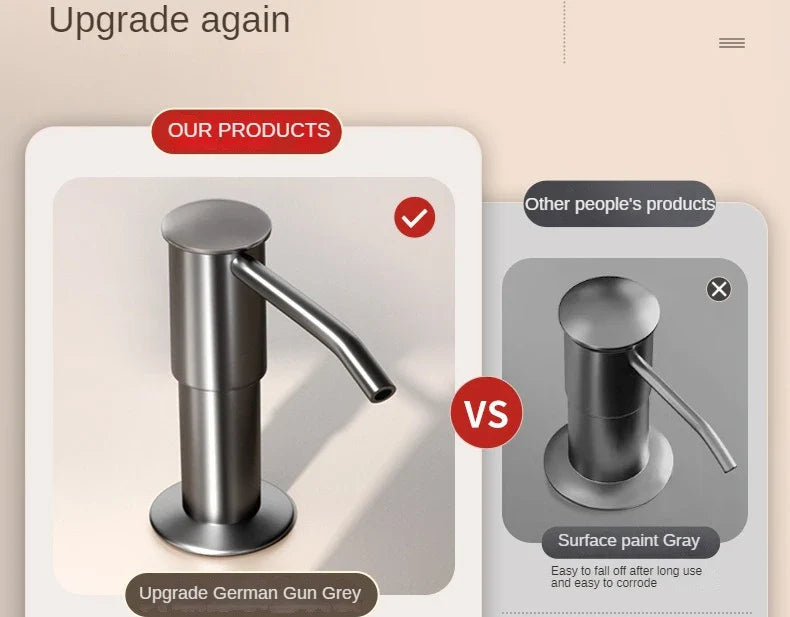 Kitchen Sink Soap Dispenser — Detergent & Hand Soap Presser, Extender Pump for Kitchen Accessories