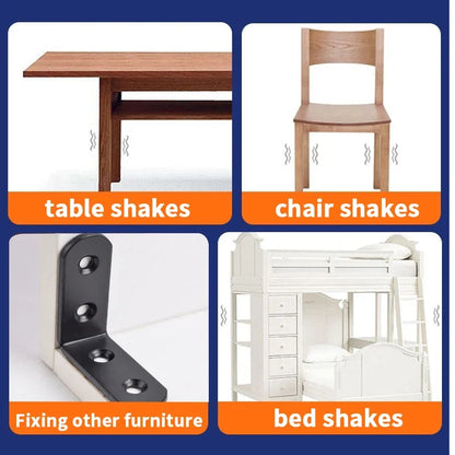 12PCS L Bracket Shelf Supports - 90 Degree Right Angle Corner Joints for Shelves Furniture & Wooden Boxes