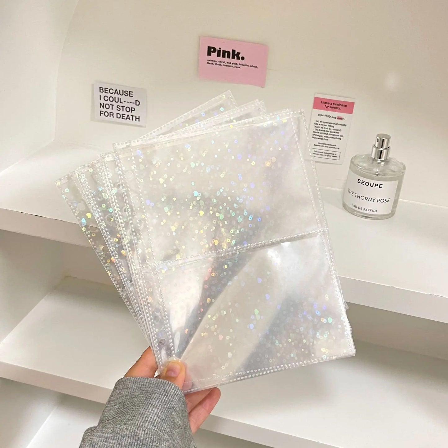 A5/A6/A7 Transparent File Holder Set – 10pcs 6-Hole Loose Leaf PVC Binder for DIY Document Storage