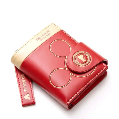 Explosion-Style Women’s Short Wallet — Korean PU Leather Cute Cartoon Zipper Purse, Multi-Card Folding Daily Pocket Wallet for Students