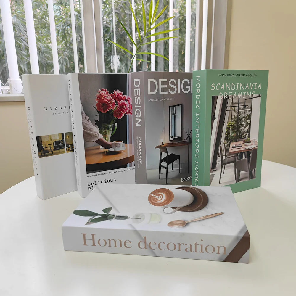Luxury Fake Books for Decor - Elegant Living Room Coffee Table Ornaments and Remote Control Storage Box
