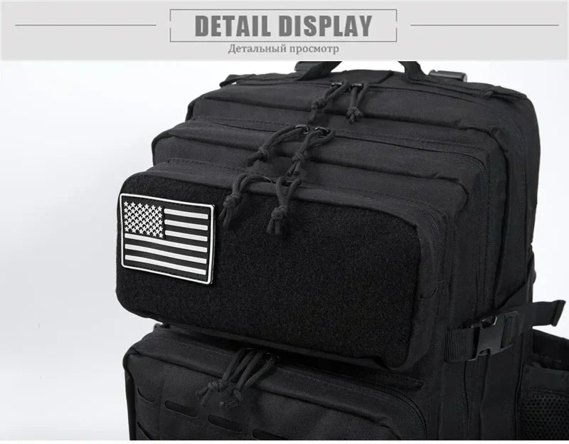 25L/45L Tactical Backpack for Men & Women – Outdoor Hiking Molle Daypack, School & Gym Rucksack with Dual Cup Holders