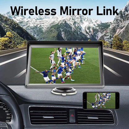 7 Inch IPS Portable Car Radio – WIFI Wireless CarPlay & Android Auto, Multimedia Video Player with Reversing Camera for Apple/Android