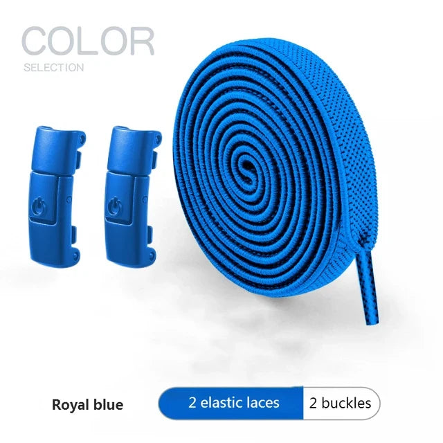 21 Colors No Tie Shoe Laces: Press Lock Elastic Buckle Accessories - Easy-to-Use Flat Shoelaces for Kids and Adults