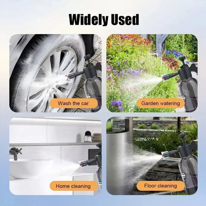 2L Hand Pump Foam Sprayer | High Pressure Pneumatic Washer and Snow Foam Spray Bottle for Car and Home Cleaning