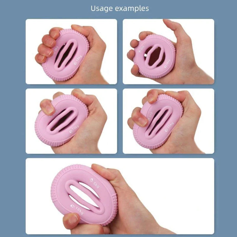 Silicone Hand Grip Strengthener and Finger Exerciser Rings - Forearm and Finger Physical Fitness - 24BD