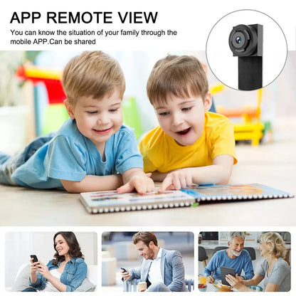 HD 1080P Mini WiFi Camera DIY Module — Nanny Cam with Wide-Angle, Motion Detection, Alarm, Recording, and Phone App Support