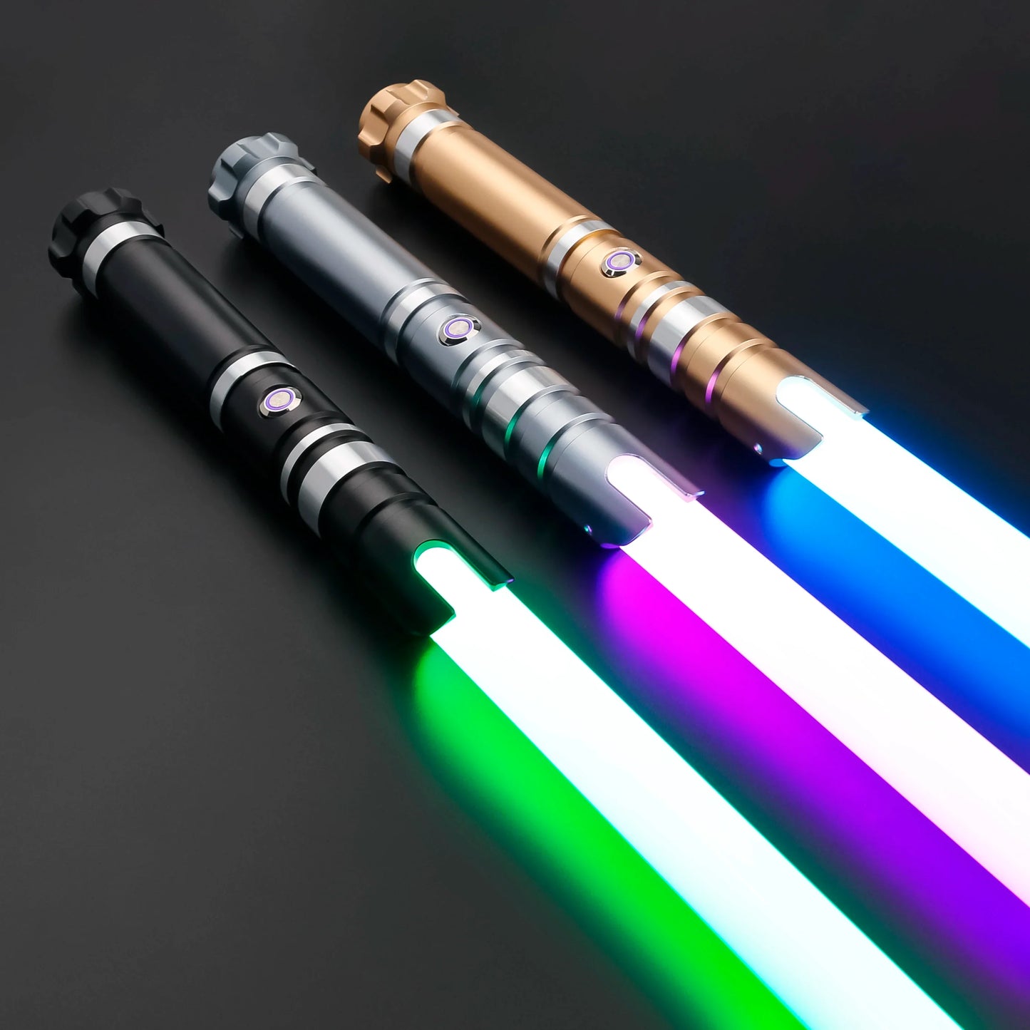 TXQSABER Heavy Dueling Lightsaber – Neo Pixel RGB Laser Saber with Metal Hilt, Smooth Swing Combat Cosplay Luminous Toy for Kids