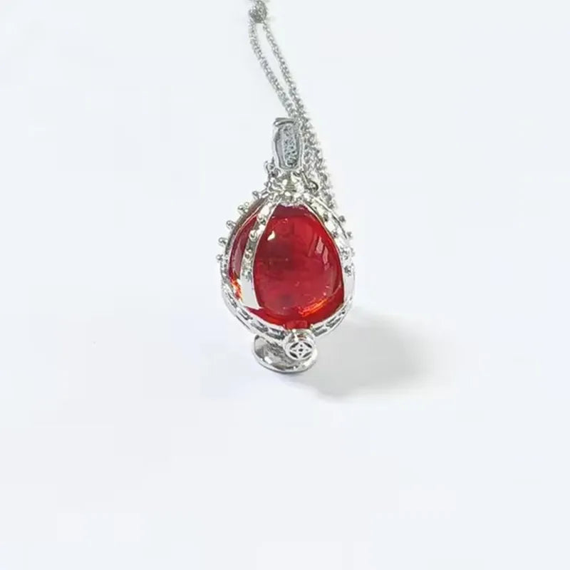 Puella Magi Madoka Magica Cosplay Necklace – Kaname Madoka & Akemi Homura Soul Gem Crystal Pendant Choker Jewelry