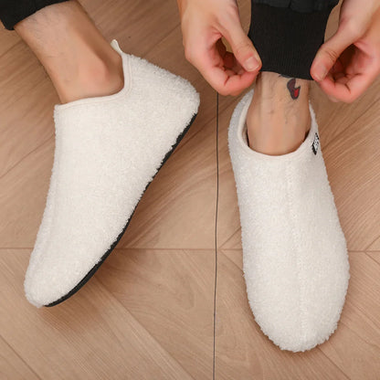 Men’s Fuzzy Winter Slippers – Warm Indoor House Shoes with Soft Cushioning & Arch Support