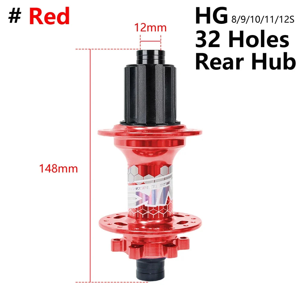 BOOST MTB Bicycle Hub - 148x12mm Aluminium Bike Hub 6 Pawls 120 Click HG XD Micro Spline 32H 8-12 Speed