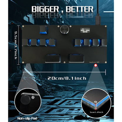 CM51 SayoDevice Rapid Trigger Gaming Keypad with Knob & Screen – Magnetic Switch Macro Keyboard for OSU, DJMAX & Shortcuts