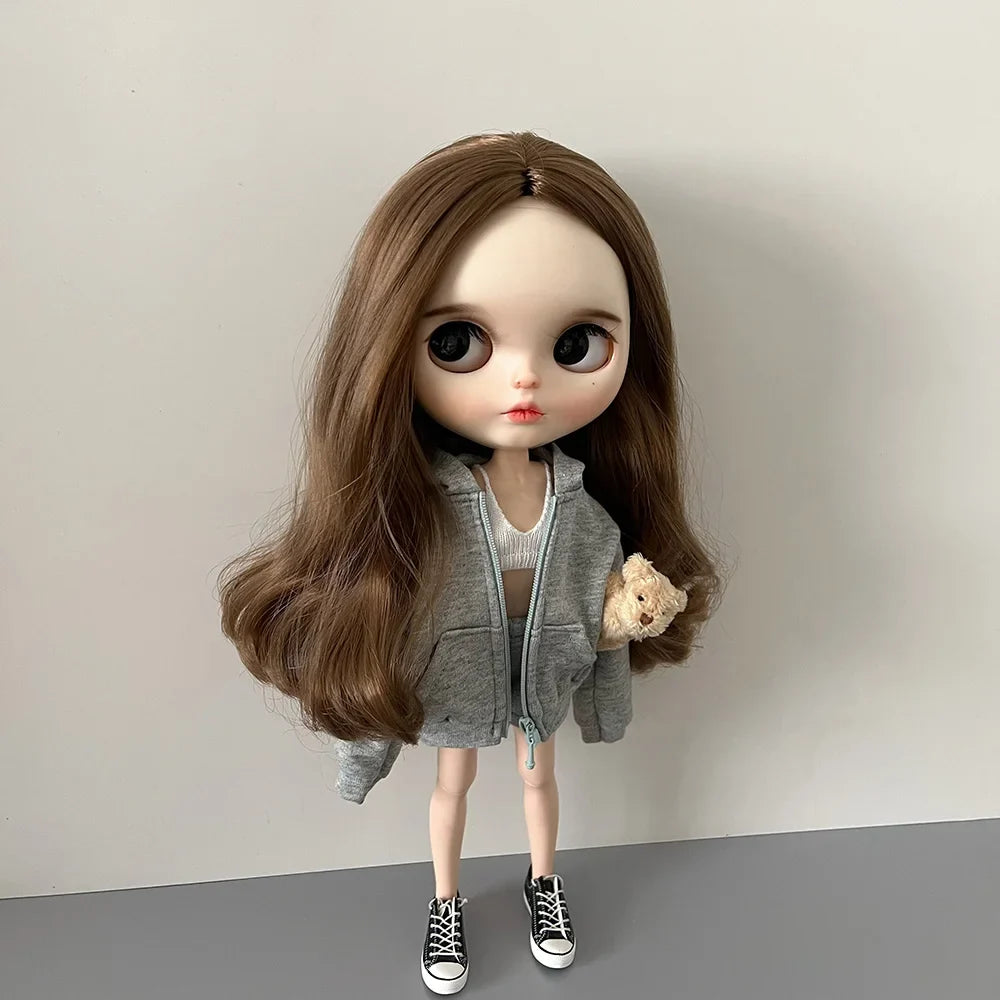 Blyth Doll Clothes — Sweater, Sports Hoodie, Jacket & Shorts for 1/6 Dolls