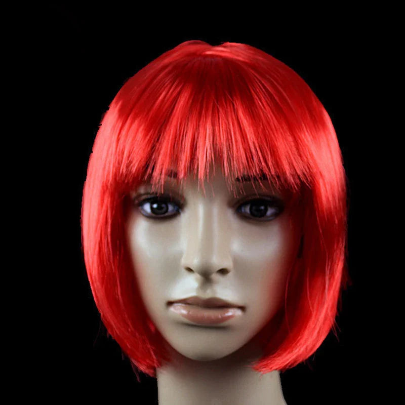 Pretty Short Bob Wig for Women – Natural Fashion Synthetic Wig for Halloween, Cosplay, Anime, and Daily Party Wear