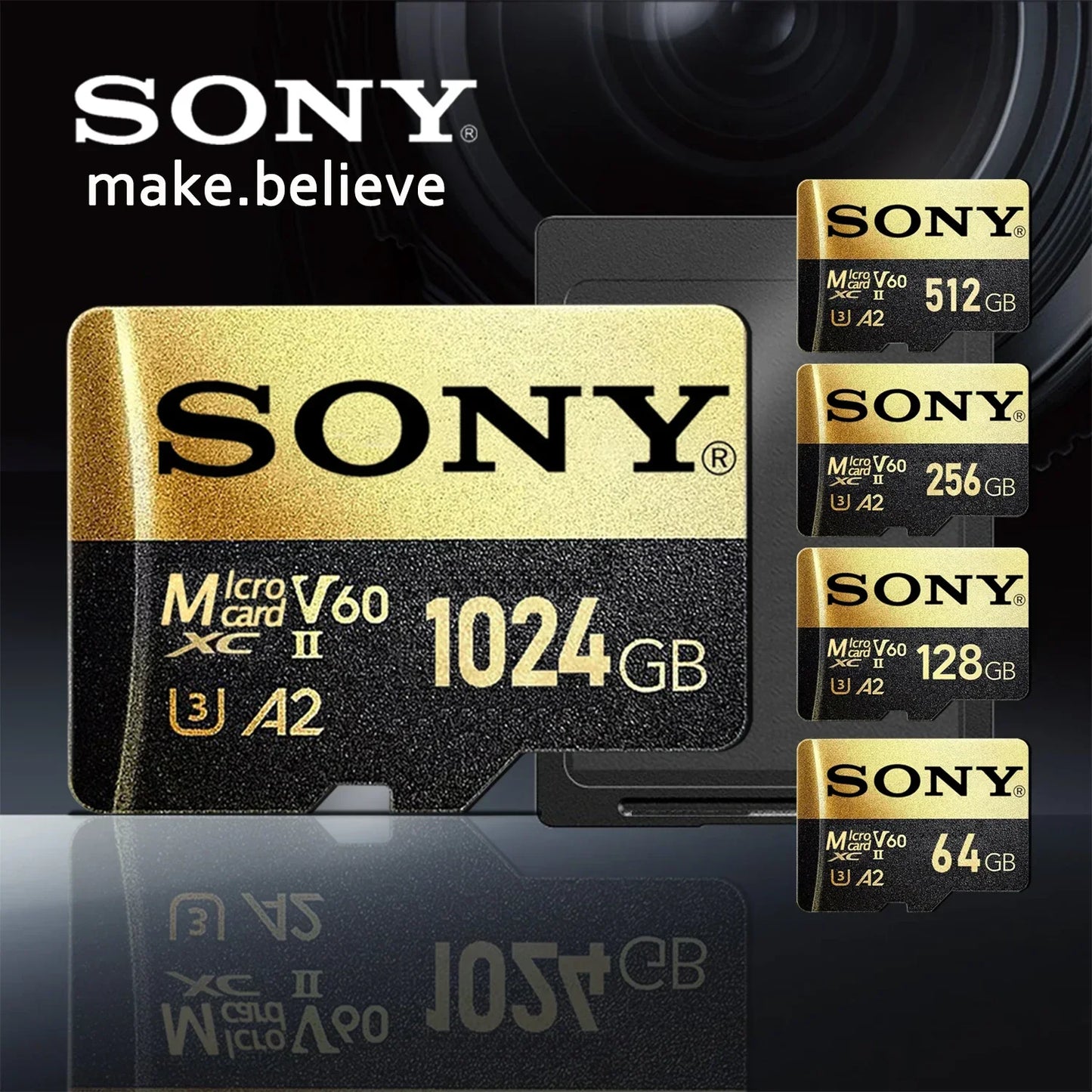 SONY High-Speed 1TB Micro SD Card — Mini MicroSD Memory Card for Xiaomi, Camera & PC (1TB/512GB/256GB/128GB)