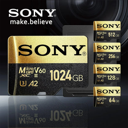 SONY High-Speed 1TB Micro SD Card — Mini MicroSD Memory Card for Xiaomi, Camera & PC (1TB/512GB/256GB/128GB)