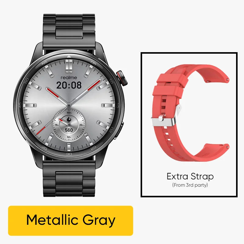 Global Version realme Watch S2 – 1.43'' AMOLED Smartwatch, 20-Day Battery, AI Engine, IP68 Waterproof
