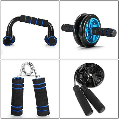 Healthy Abdominal Wheel 5-in-1 Fitness Set — Indoor Push-Up Stand & Multifunctional Home Exercise Equipment