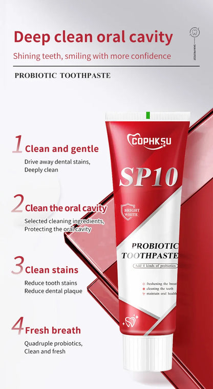 SP-10 Fresh Breath & Whitening Toothpaste – Removes Plaque, Yellow Stains & Supports Gum Health for Oral Care