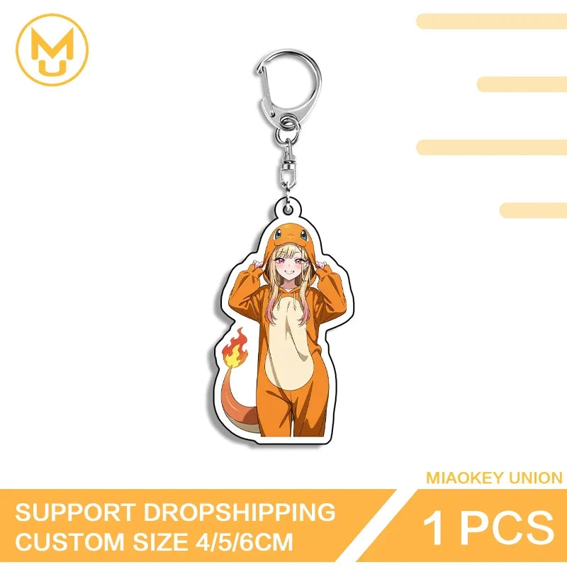 Kitagawa Marin Acrylic Keychain - Double-Sided Transparent Anime Character Jewelry