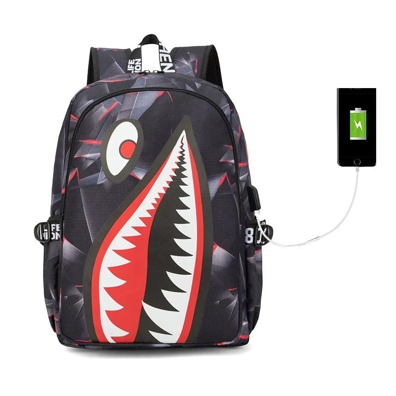 Anti-Theft Waterproof Backpack — Unisex Fabric Rucksack Travel Bag for School & Students