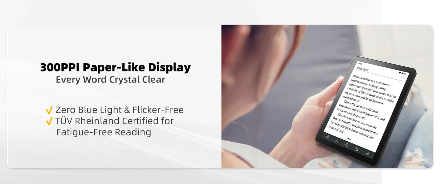 Bigme B6 6" E-Book Reader – E-Ink Display, 36-Level Front Light, Android 14, 4+64GB, Google Play