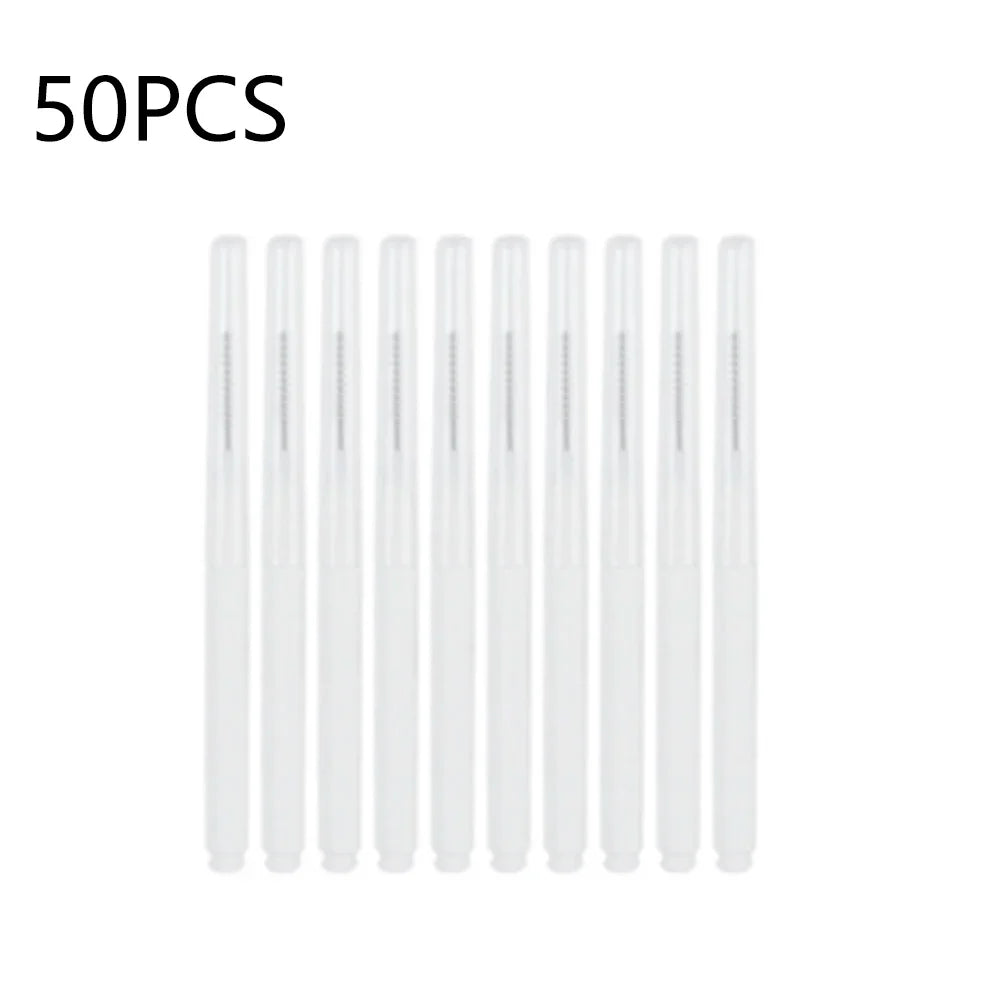 10/20/50PCS Mini Eyebrow & Lash Brushes – Disposable Bendable Brow Perm & Micro Eyelash Applicator Tools