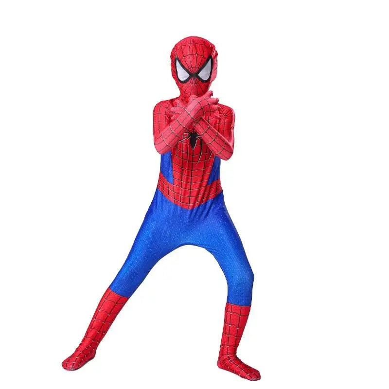 Miles Spider-Man Costume Jumpsuit — Superhero Bodysuit with Head Cover for Halloween & Cosplay Party