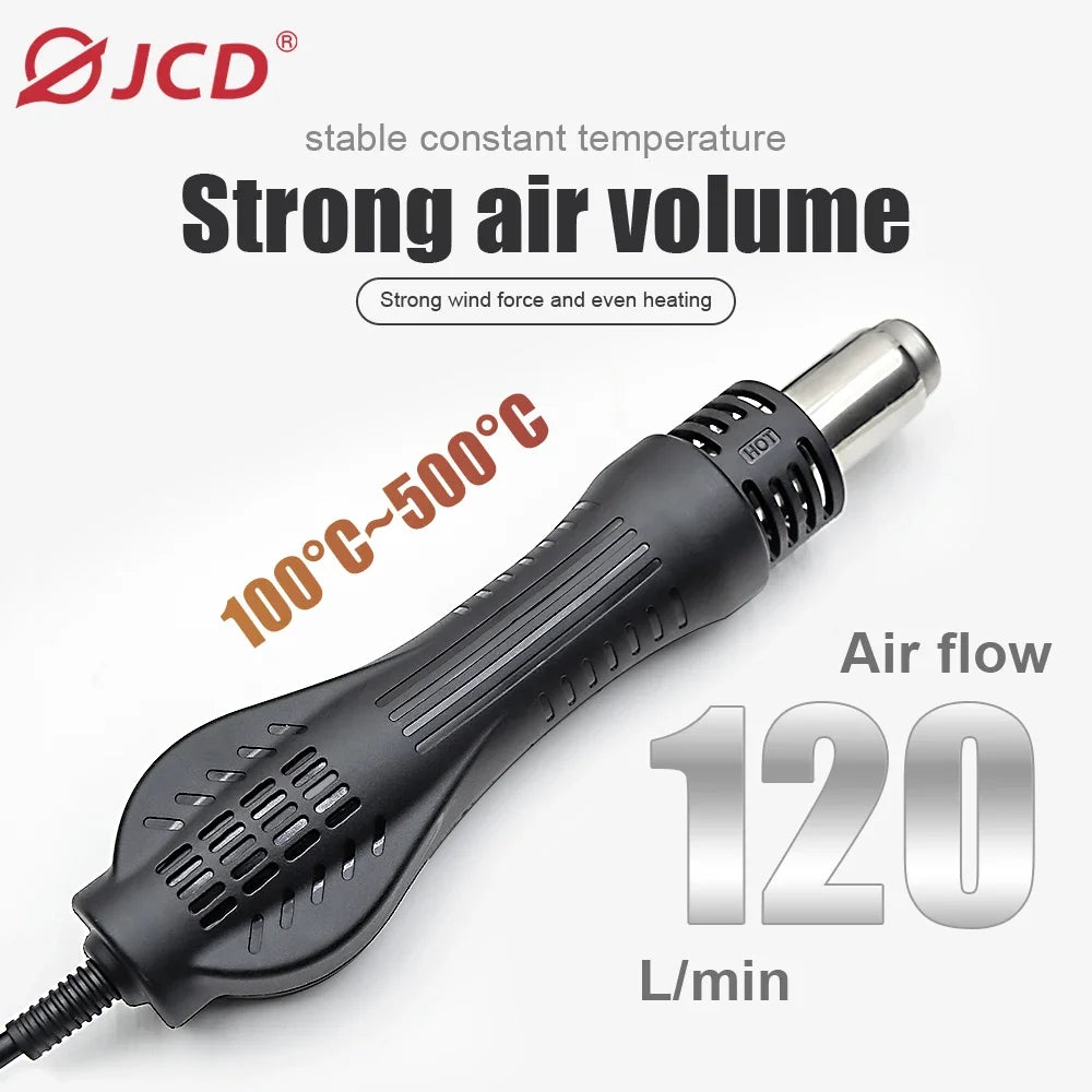 JCD 8586D 2-in-1 750W Soldering Station with Hot Air Gun – LCD Digital Display Electric Soldering Iron for SMD Welding & Rework