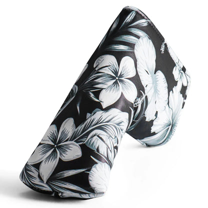 Golf Putter Head Cover – PU Leather Blade Club Protector, Black & White, Universal Fit for Men & Women