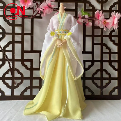 1/6 Female Doll Hanfu Outfit – Ancient Traditional Dress for 12-Inch Action Figures, Cosplay Model Toy