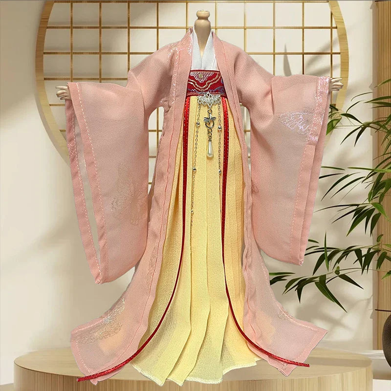 30cm 1/6 Doll Clothes – Style Printed Hanfu Outfit for 12" Female Action Figure Toy