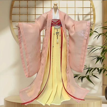 30cm 1/6 Doll Clothes – Style Printed Hanfu Outfit for 12" Female Action Figure Toy
