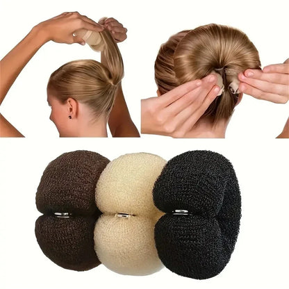 Hair Bun Maker Donut - Foam Sponge Styling Tool for Easy Updos