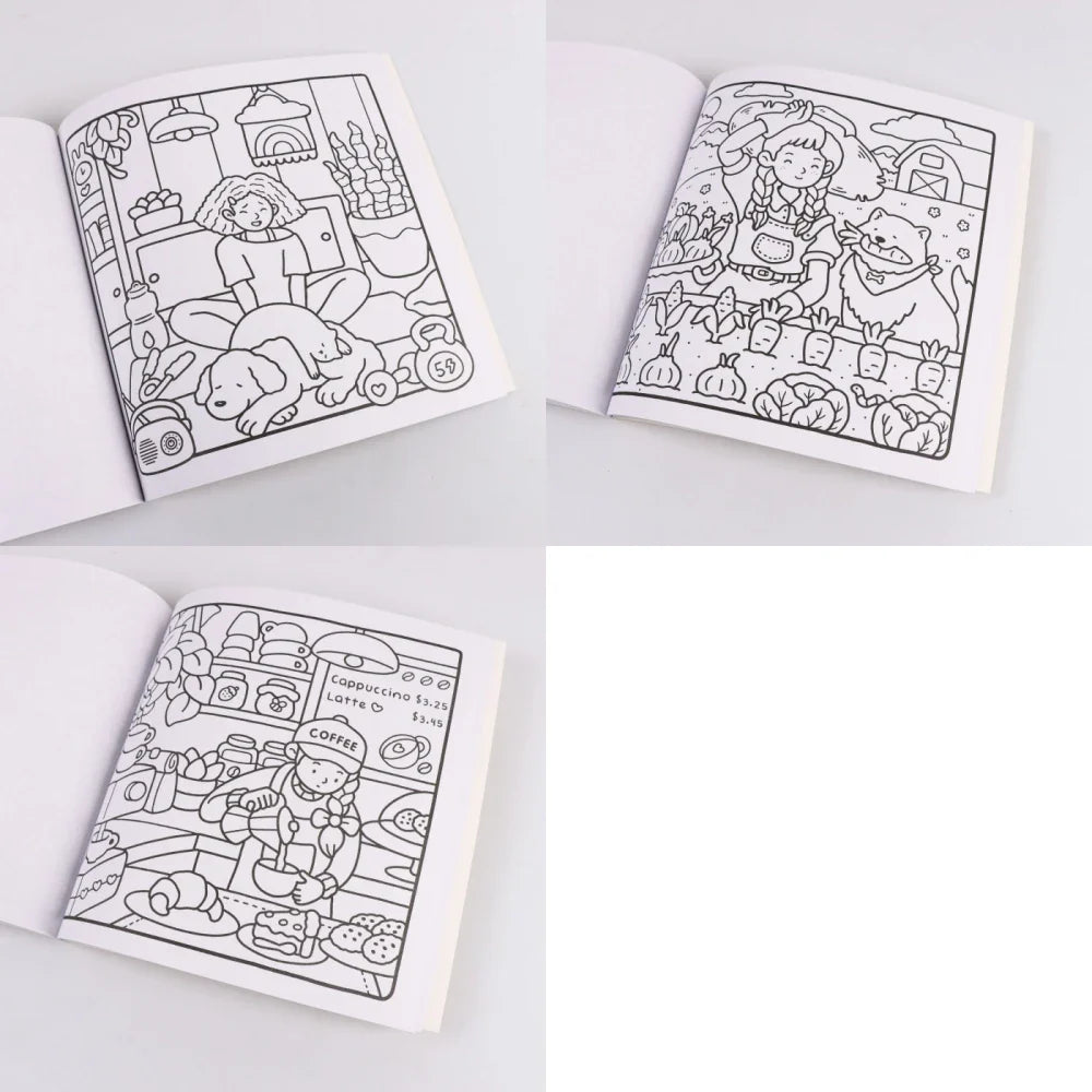 Into the Garden Coloring Book for Adults & Teens - Bold & Simple Designs with Plants, Flowers & Cute Animals