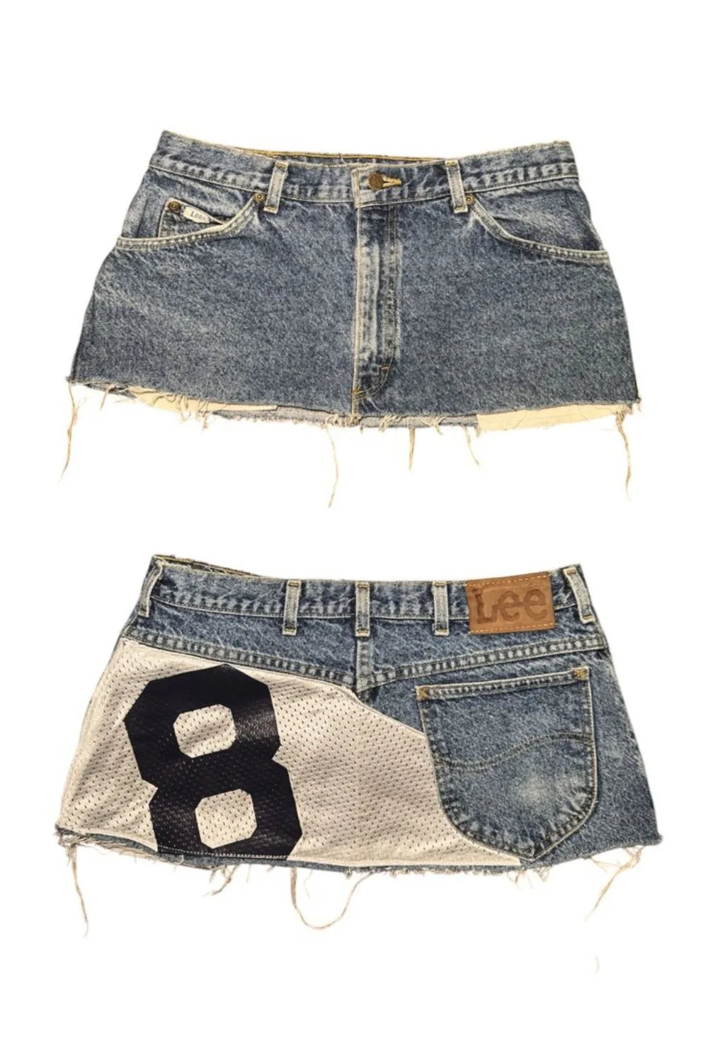 Harajuku Y2K Blue Denim Mini Skirt – Gothic High Waist Loose Fit Streetwear Retro Skirt for Women
