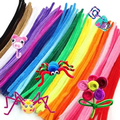 Chenille Pipe Cleaners - Fluffy Wired Stems for DIY Flowers, Crafts & Kids’ Projects