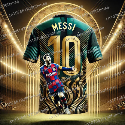 Classic Messi #10 Men's Football Jersey – Breathable, Sweat-Wicking T-shirt for Matches & Training